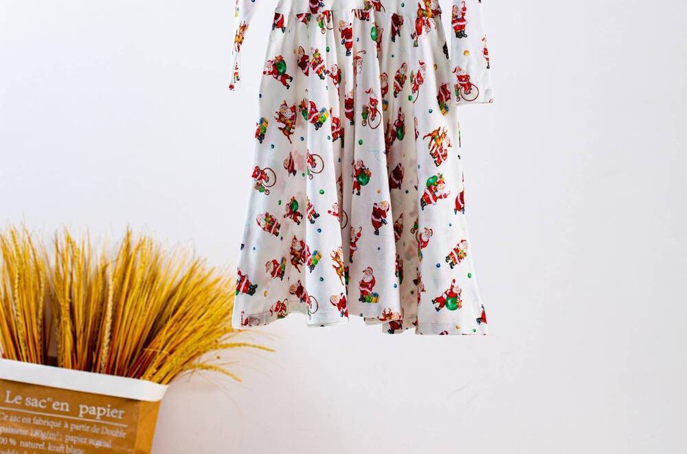 NEW NOLA TAWK girls santa claus is coming to town dress in red